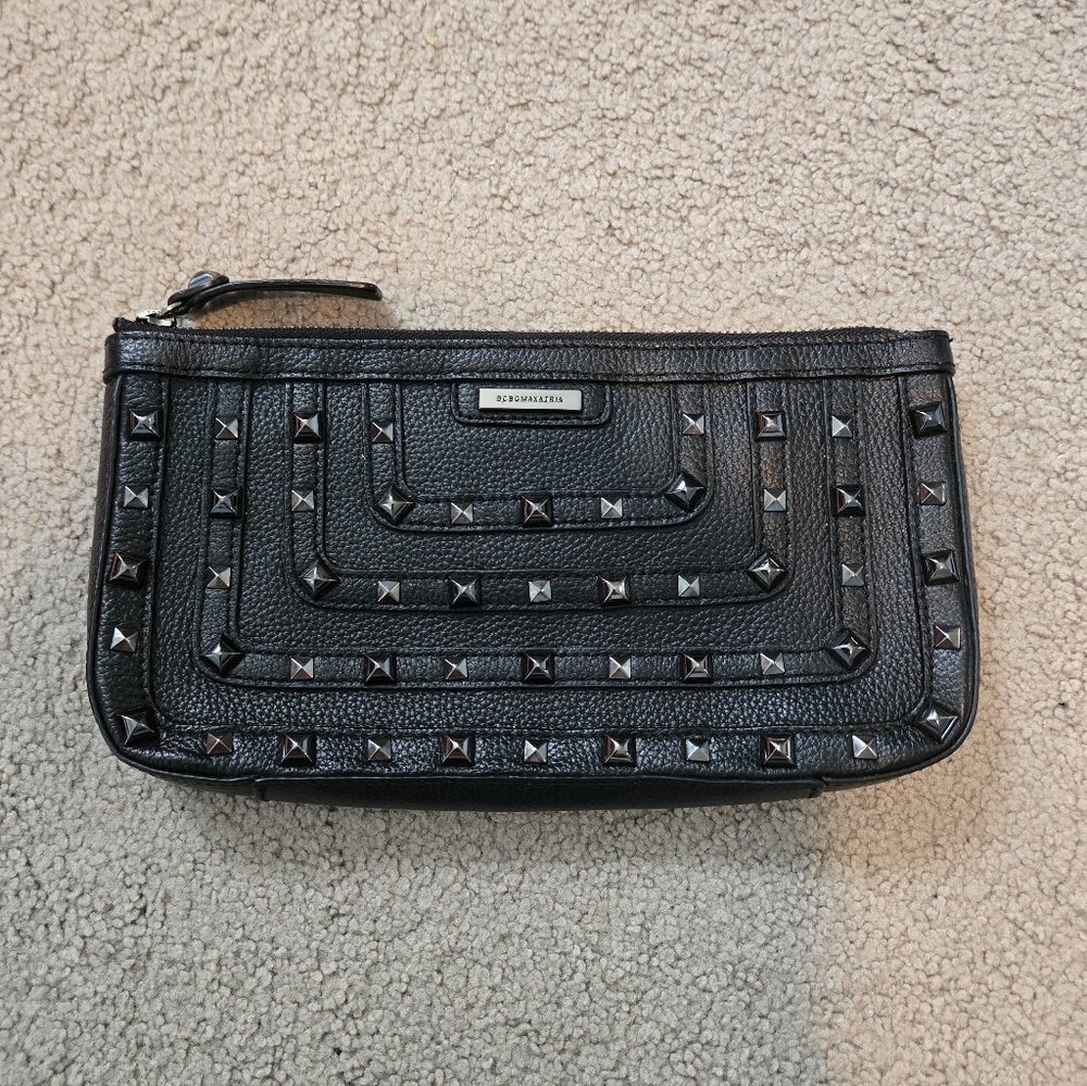 BCBG Black Studded Clutch